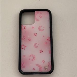 pink stars moon wildflower case iphone 11 pro